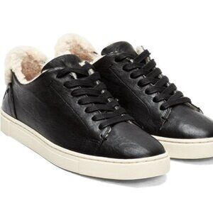 Frye Women’s Ivy Leather and Shearling Lined Sneakers Size 8 M